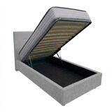 thumbnail of Letto contenitore singolo 80x190 cm con rete ortopedica a doghe, tessuto Enjoy, made in Italy - 20 Silver