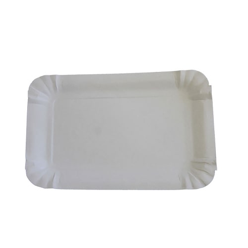 500 Pappteller eckig 13 x 20 cm Partyteller & Imbissteller Recyclingkarton