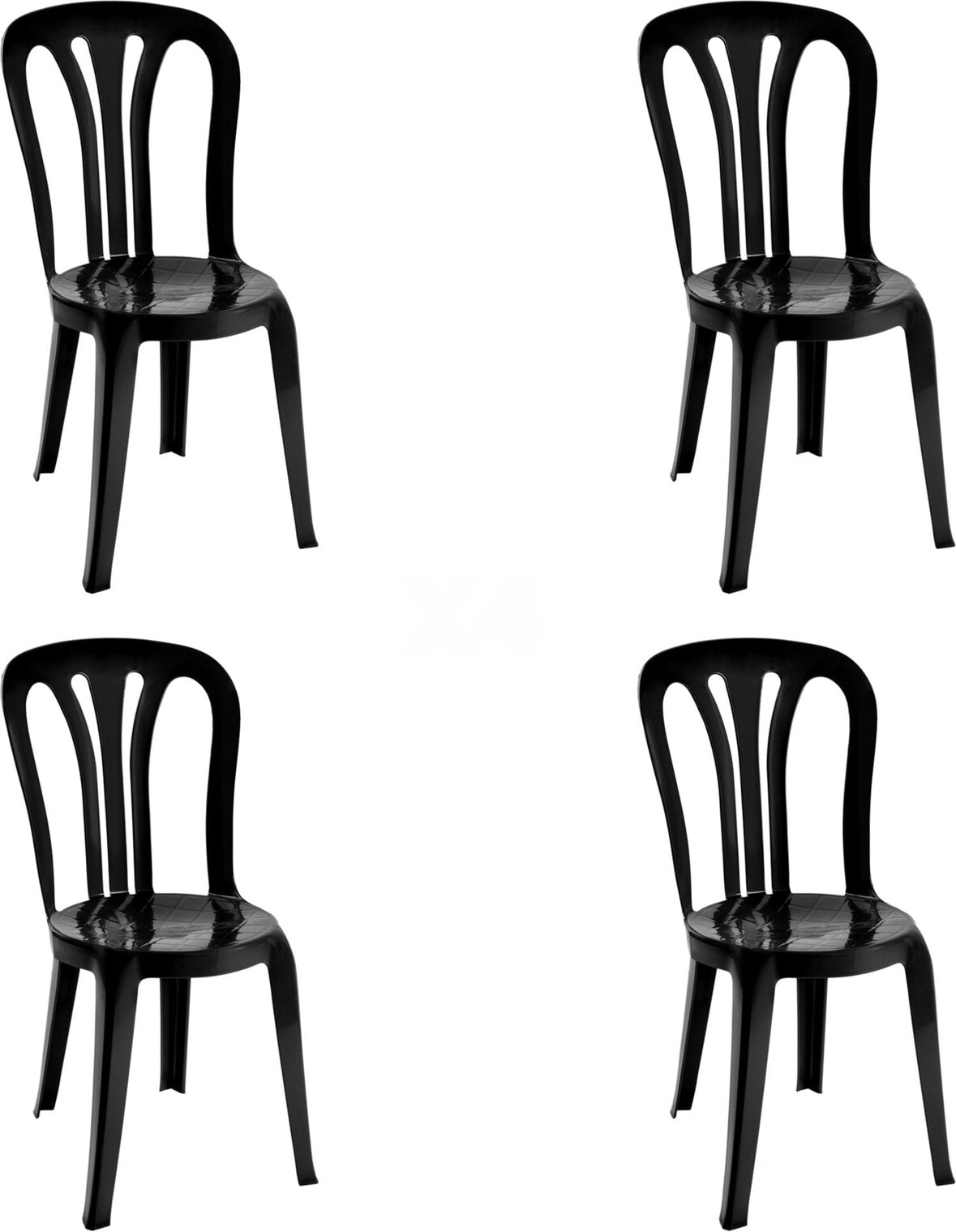 garbar GARROTXA Set 4 Silla Interior, Exterior Negro