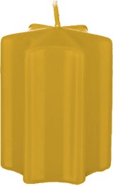 thumbnail of Adventset Sternkerzen Senf Mustard 8 x 6 cm, 4 Stück