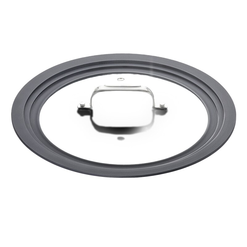 CHEF CUISINE Universalglasdeckel, Silikon-Rand, bruchsicher, hitzebeständig bis 210°C, ergonomischer Griff, spülmaschinengeeignet