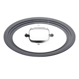 thumbnail of CHEF CUISINE Universalglasdeckel, Silikon-Rand, bruchsicher, hitzebeständig bis 210°C, ergonomischer Griff, spülmaschinengeeignet