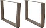 thumbnail of Helloshop26 - Set aus 2 V-förmigen Couchtischbeinen 70 x 42–43,3 cm stabiler Sitz modernes Design Stahl natur 02_0056927