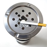 thumbnail of Standaschenbecher Edelstahl 54 cm Ascher mit integriertem Mülleimer