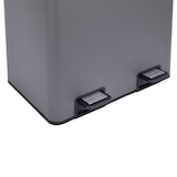 thumbnail of SVITA TMH2X30 Mülleimer 60L Mülltrennsystem 2 Fächer 2x30L Softclose-Deckel Pedal versteckbar Kunststoff Inneneimer Grau