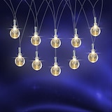 thumbnail of LED Lichterkette mit Glitzerkugeln Weihnachtsbeleuchtung warmweiß Weihnachten  Warmweiß Kugel