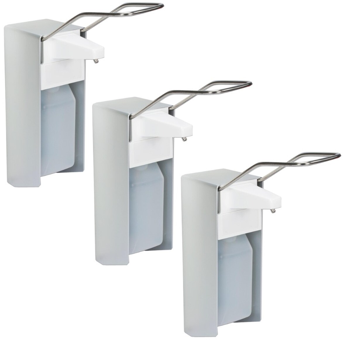 3 Desinfektionsspender Alu 1000 ml Euronorm - LH - Leerflasche - Edelstahlpumpe