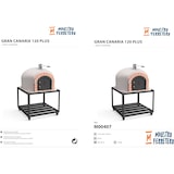 thumbnail of MF - Houtgestookte Buitenoven van Beton Model GRAN CANÁRIA (Wit - 120 x 120 x 170 cm) – Geïsoleerd met Kurk en 3 Keramische Dekens