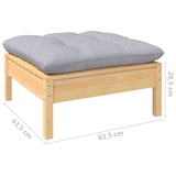 thumbnail of vidaXL 11-tlg. Garten-Lounge-Set mit Grauen Kissen Kiefernholz