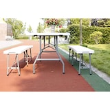 thumbnail of Garden Friend Tavolo rettangolare pieghevole Horeca struttura in acciaio top in HDPE 180x74x74H cm bianco