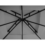 thumbnail of Pergola HWC-F94, Garten Pavillon, Stahl bewegliche Seitenwand 2,5x2,5m ~ grau