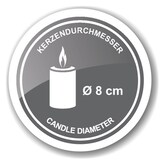 thumbnail of Adventskranz Milano, Edelstahl glänzend vernickelt, Durchmesser 34 cm