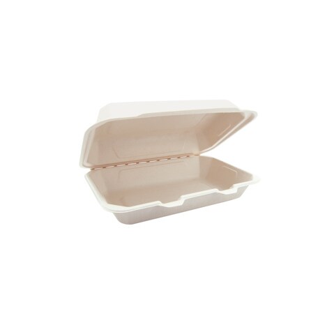 Premium Quality, Hamburgerboxen IP10, suikerriet 24 x 16 x 7,2 cm beige