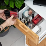 thumbnail of Relaxdays Schubladen Ordnungssystem, 6-tlg., Organizer Unterwäsche, Socken, Make-up, zusammensteckbar, Kunststoff, braun