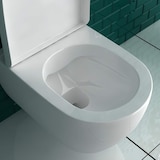 thumbnail of Spülrandloses Hänge-WC & Bidet mit Überlauf & Quick-Release D-Form WC-Sitz mit Absenkautomatik & inkl. Befestigungsmaterial | Komplett-Set |