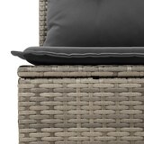 thumbnail of vidaXL 9-teiliges Gartensofa-Set mit Kissen in Grau aus Poly-Rattan