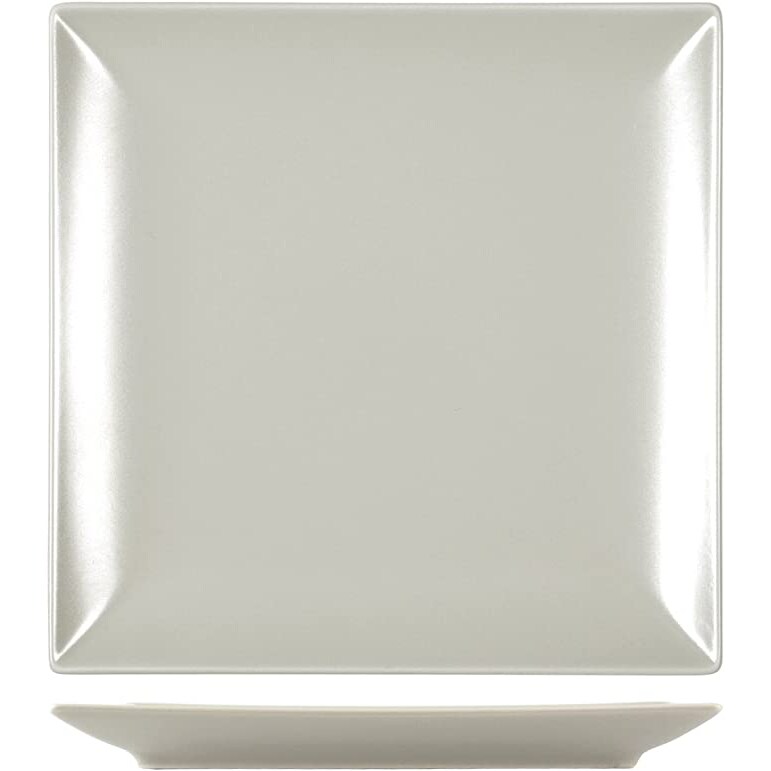 H&H Set 6 Piatti Piani in Stoneware Boston Tortora 24x24cm