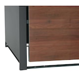 thumbnail of Contenedor de 4 cubos HWC-J82, caja de cubos extensible, metal 100kg, antracita ~ marrón oscuro efecto madera de cerezo