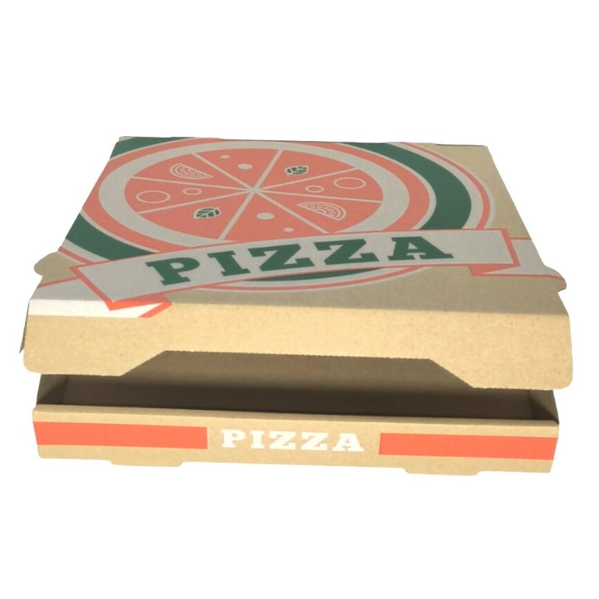 Boîte pizza NOVABOX kraft 26x26x4 cm pizza livraison – Pack 5 cartons lot 500