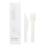 thumbnail of Garcia de Pou 100 unità - Set 2/1 Forchetta, Coltello Posate di Carta 15,8 Cm Bianco Carta