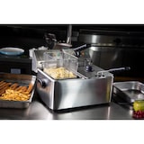 thumbnail of METRO Professional Fritadeira dupla GDF3024, aço inoxidável, 49.4 x 37.8 x 31.3 cm, 2x 4 L, 2x 2500 W, temperatura máxima de 190 °C