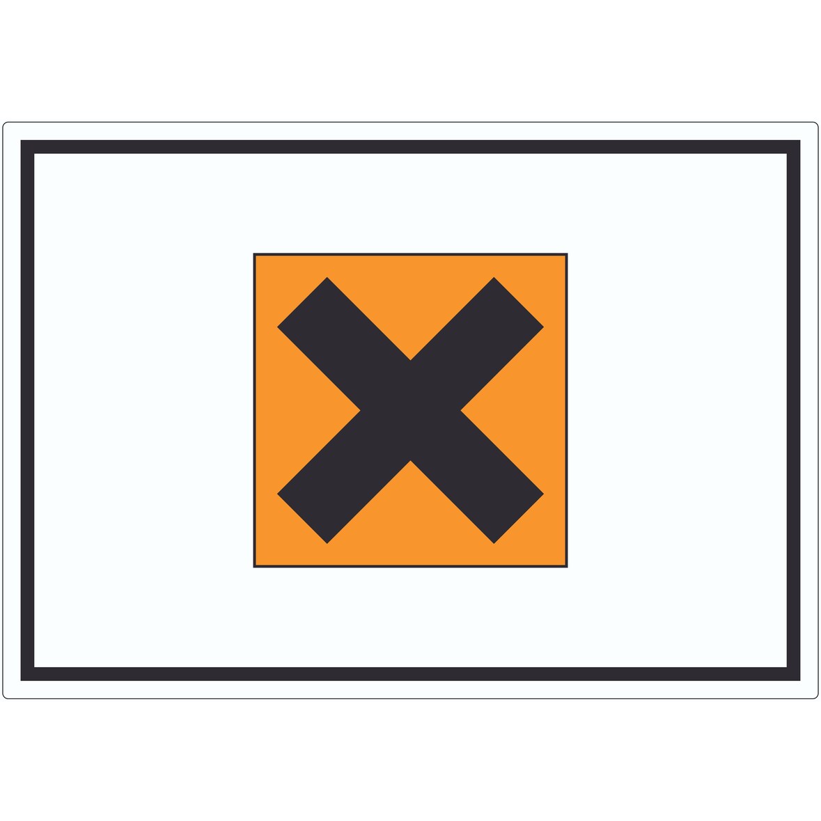 Aufkleber Gefahrensymbol Gesundheitsschädlich Symbol Kreuz A0 (841x1189mm)