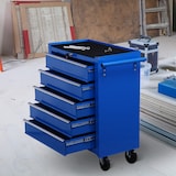 thumbnail of HomCom Carrinho de Ferramentas metálico 5 gavetas e 4 rodas Azul