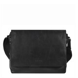thumbnail of Greenburry Umhängetasche Leder schwarz 38x27cm Damen Herren Schultertasche Messengerbag Aktentasche