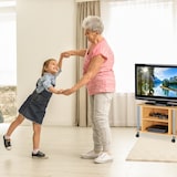 thumbnail of Relaxdays TV Tisch mit Rollen, 2 Fächer, Fernseher Ablage, Fahrbarer Fernsehtisch, HxBxT: 45 x 60 x 40 cm, Holzoptik