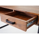 thumbnail of Scrivania HWC-A27, scrivania da ufficio per computer, 122x70cm Struttura 3D ~ aspetto quercia selvatica