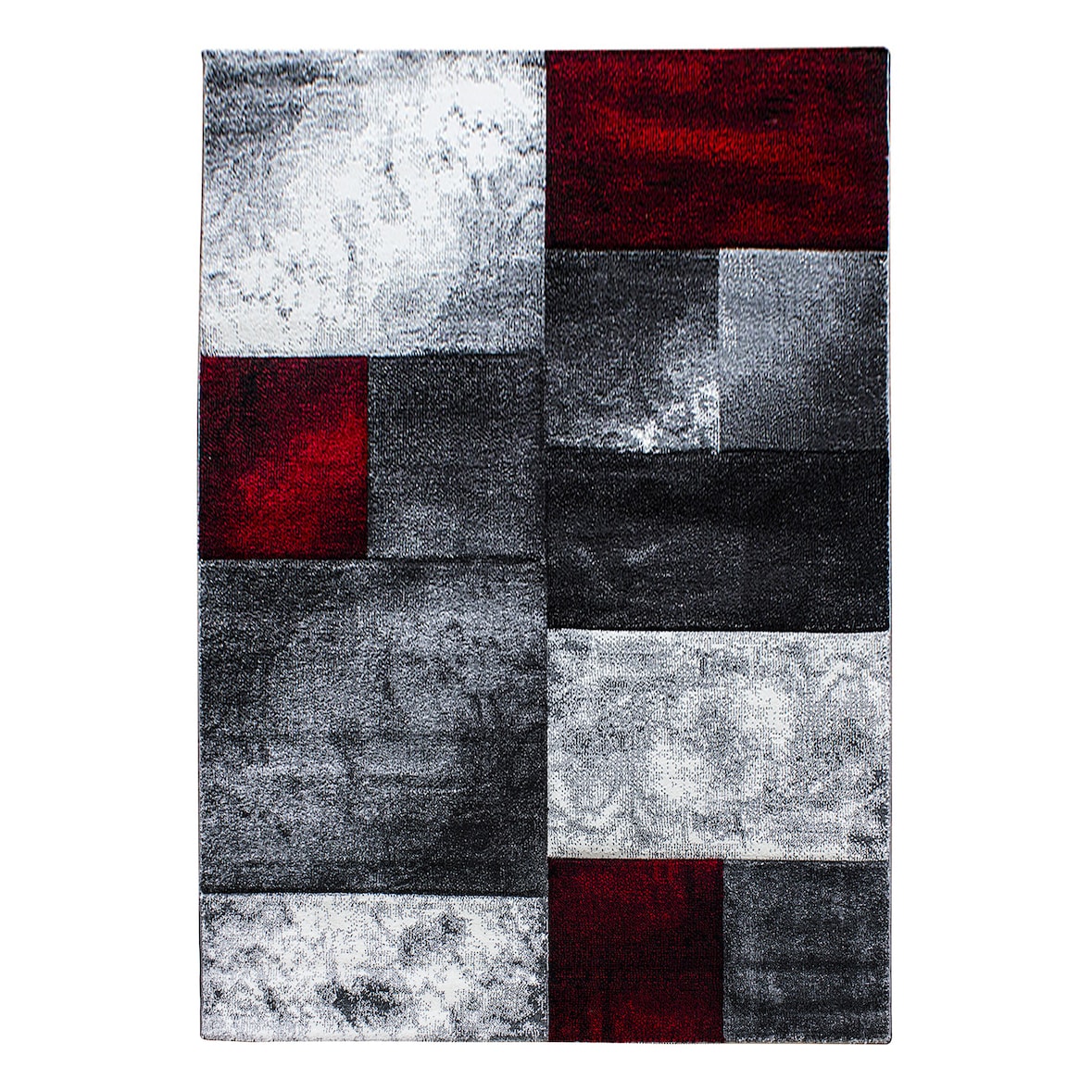 Teppich Flur Kariert Pflegeleicht Waschbar Strapazierfähig Wohnzimmer Schlafzimmer Rot 160x230 cm – MONZA von Kadima Design