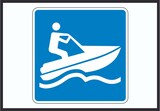 thumbnail of Jetski fahren erlaubt Symbol A4 Rückseite selbstklebend