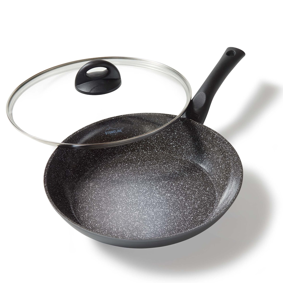 STONELINE® CERAMIC Bratpfanne 28 cm, Keramik-Beschichtung, mit Glasdeckel, Induktion geeignet