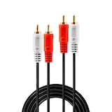 thumbnail of Lindy 35661 Audiokabel Stereo 2m, 2xRCA  2xRCA (Cinch) m/m, vergoldet
