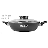 thumbnail of STONELINE® CERAMIC Servierpfanne 28 cm, Keramik-Beschichtung, mit Aroma-Glasdeckel, Induktion