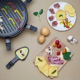 thumbnail of Wëasy Raclette Gerät und Grill LUGA40, 6 Personen, Antihaftbeschictung, 900 W, rund Edelstahl, schwarz