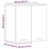 thumbnail of vidaXL Küchenwandschrank Lyon Altholz-Optik 60x31x60 cm Holzwerkstoff