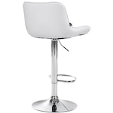 thumbnail of Conjunto de 2 bancos de bar Vonore em imitação de pele branco/cromo