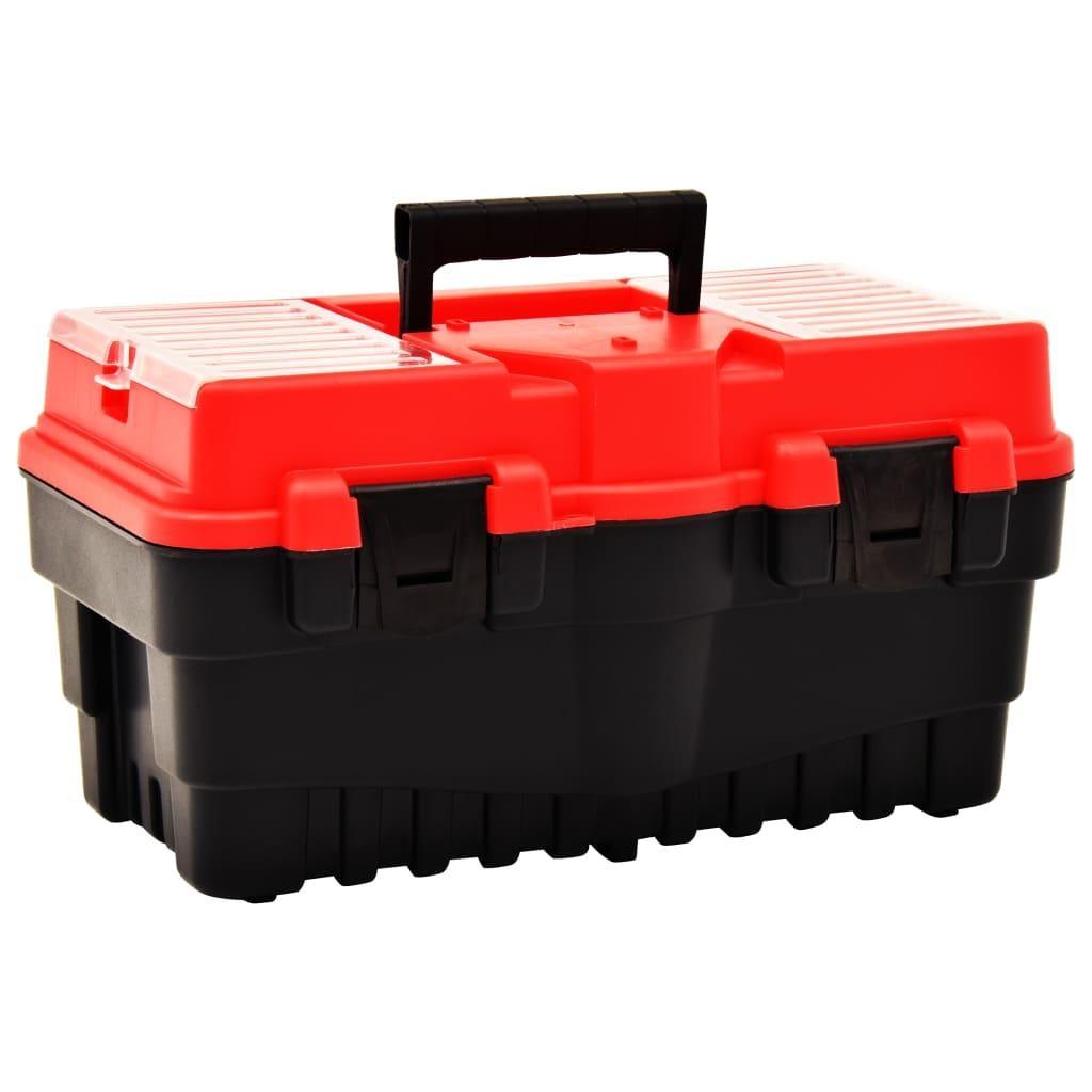 Helloshop26 - Kunststof gereedschapskist 462 x 256 x 242 mm rood 02_0003224