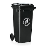 thumbnail of 2x Abfalltonne mit 2 Rollen schwarz 120 l