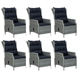 thumbnail of vidaXL 7-tlg. Garten-Essgruppe Hellgrau Poly Rattan