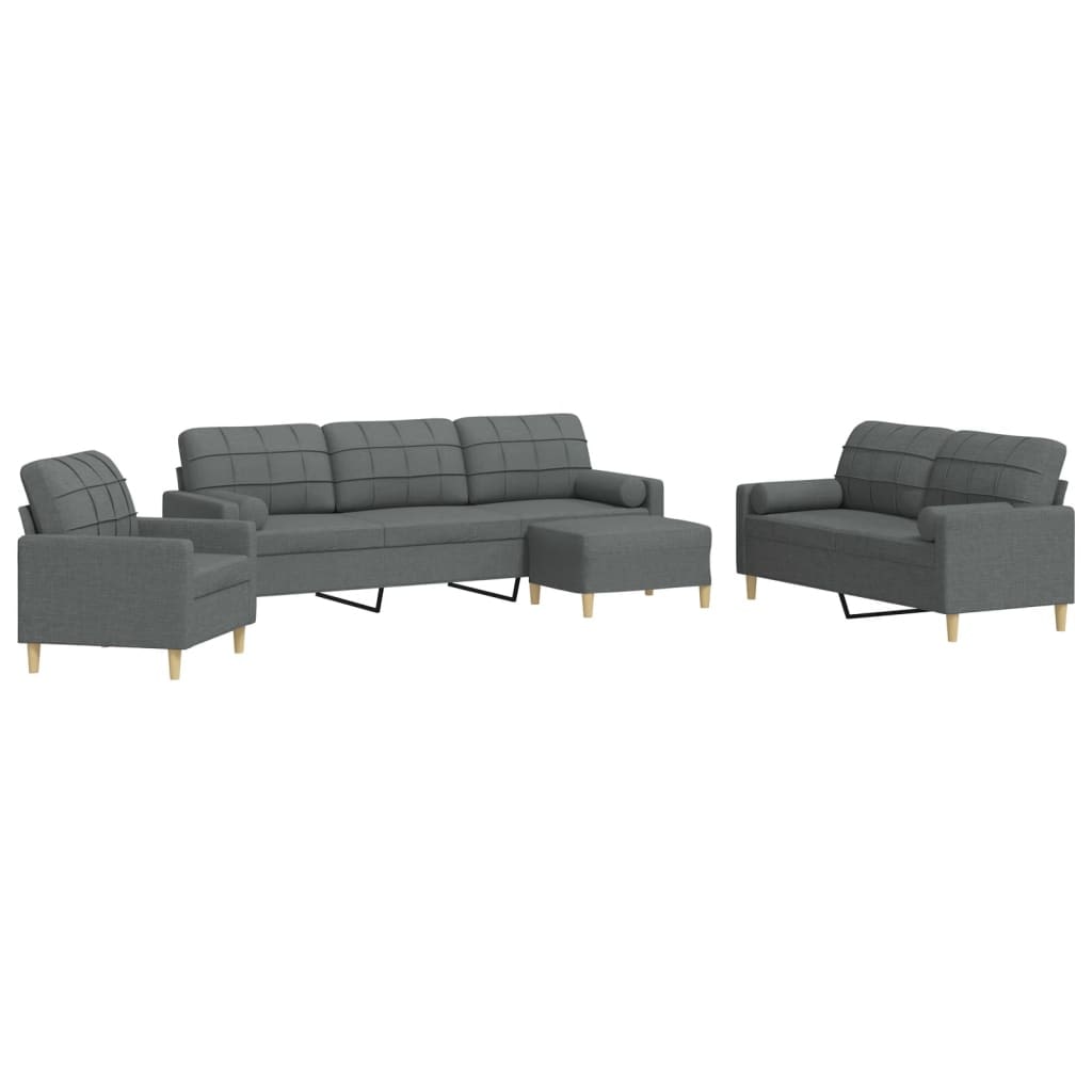 Ensemble de canapés 4 pcs repose-pied et coussins décoratifs Modèle Sésame