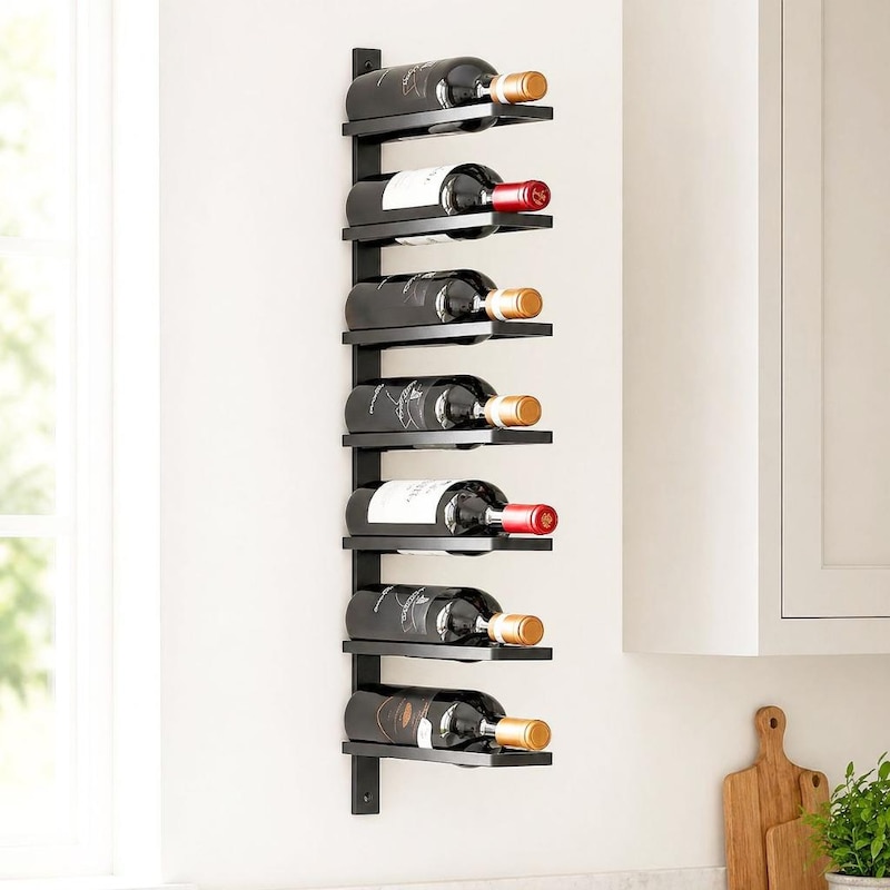 DanDiBo Weinregal Wand Metall Schwarz 93885 Flaschenregal Weinflaschenhalter Weinhalter Wine Rack
