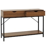 thumbnail of Décoshop26 - Moderner Konsolentisch mit 2 Schubladen und praktischem Stauraum 76 x 109 x 30 cm braunes MDF 04_0009105