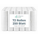 thumbnail of Hygiene VOS Toilettenpapier 3-lagig, 72 Rollen, 250 Blatt, weiß, weich & reißfest – Frischzellstoff für Haushalt & Gewerbe