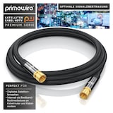 thumbnail of Primewire SAT-Kabel, Koax, F-Stecker, Premium HDTV SAT Koaxialkabel, 4fach Schirmung, 135dB, 75 Ohm - 1m