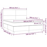 thumbnail of vidaXL Boxspringbett mit Matratze & LED Creme 180x200 cm Stoff