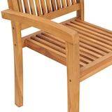 thumbnail of vidaXL Stapelbare Gartenstühle mit Kissen 8 Stk. Massivholz Teak