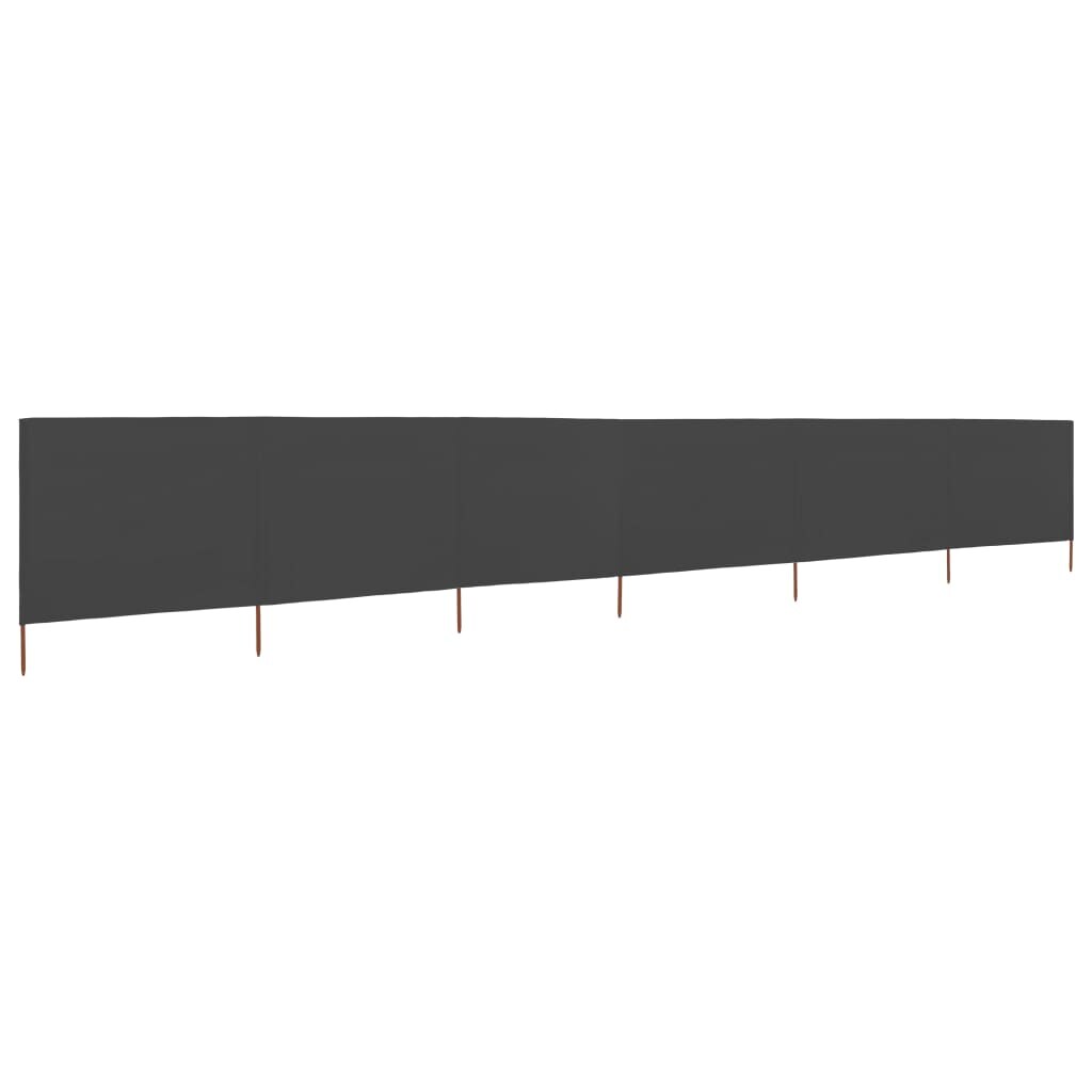 vidaXL Windscherm 6-panelen 800x80 cm stof grijs
