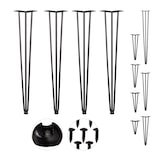 thumbnail of Relaxdays Hairpin Legs, 4er Set, 3 Streben, Metall, Haarnadel Tischbein für Hocker, Tisch & Schrank, 71 cm hoch, schwarz